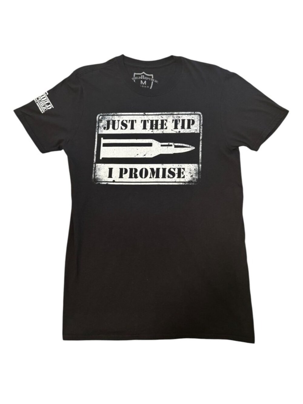 Shield Republic Just The Tip I Promise T-Shirt Black 2nd Amendment Guns Size M‎